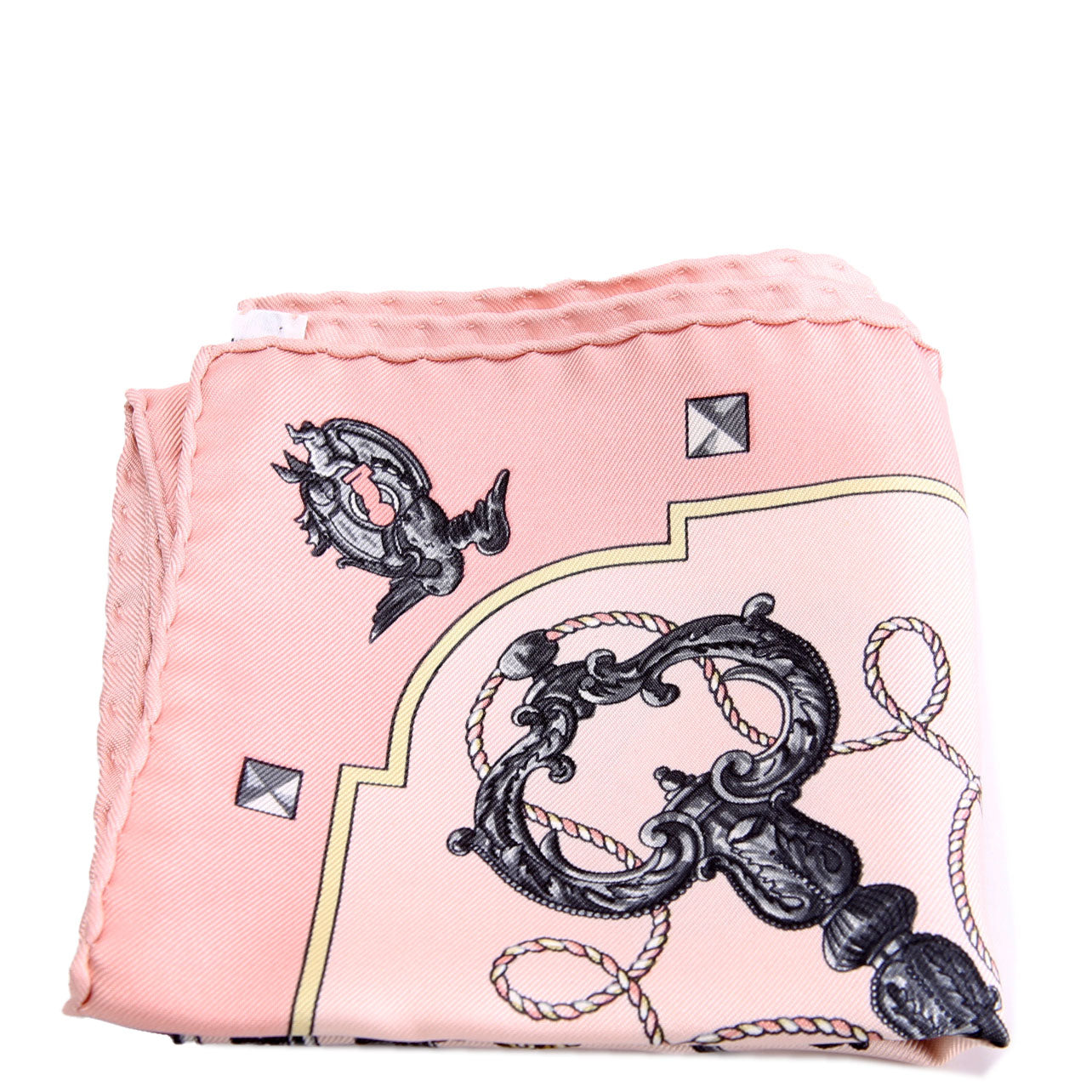 Shawls Keys Les Cles Silk Square Scarf Pink/Multicolor
