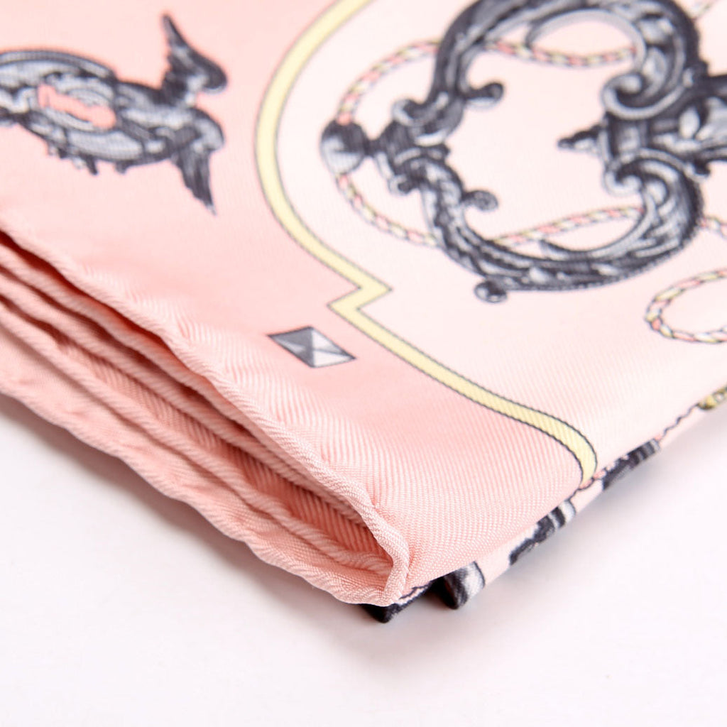 Shawls Keys Les Cles Silk Square Scarf Pink/Multicolor