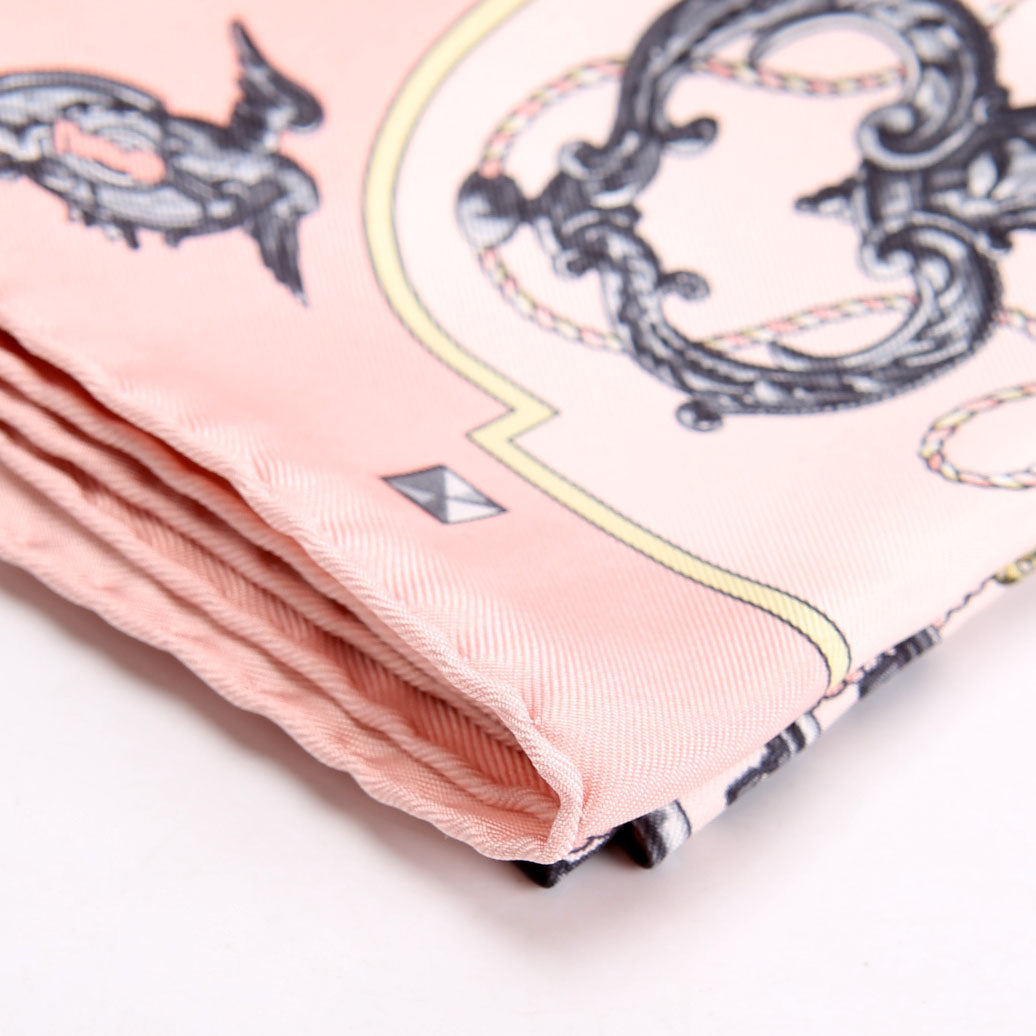 Shawls Keys Les Cles Silk Square Scarf Pink/Multicolor