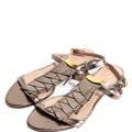 Fringe Anklewrap Sandals Size 39 Bronze