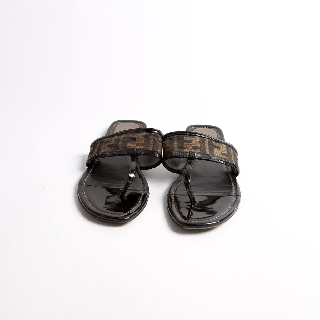 Zucca Thong Sandals Size 36.5 Black