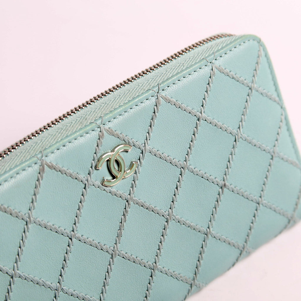 CC Wild Stitch Long Zip Around Wallet 29M Teal