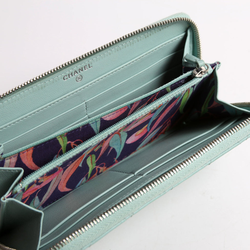 CC Wild Stitch Long Zip Around Wallet 29M Teal