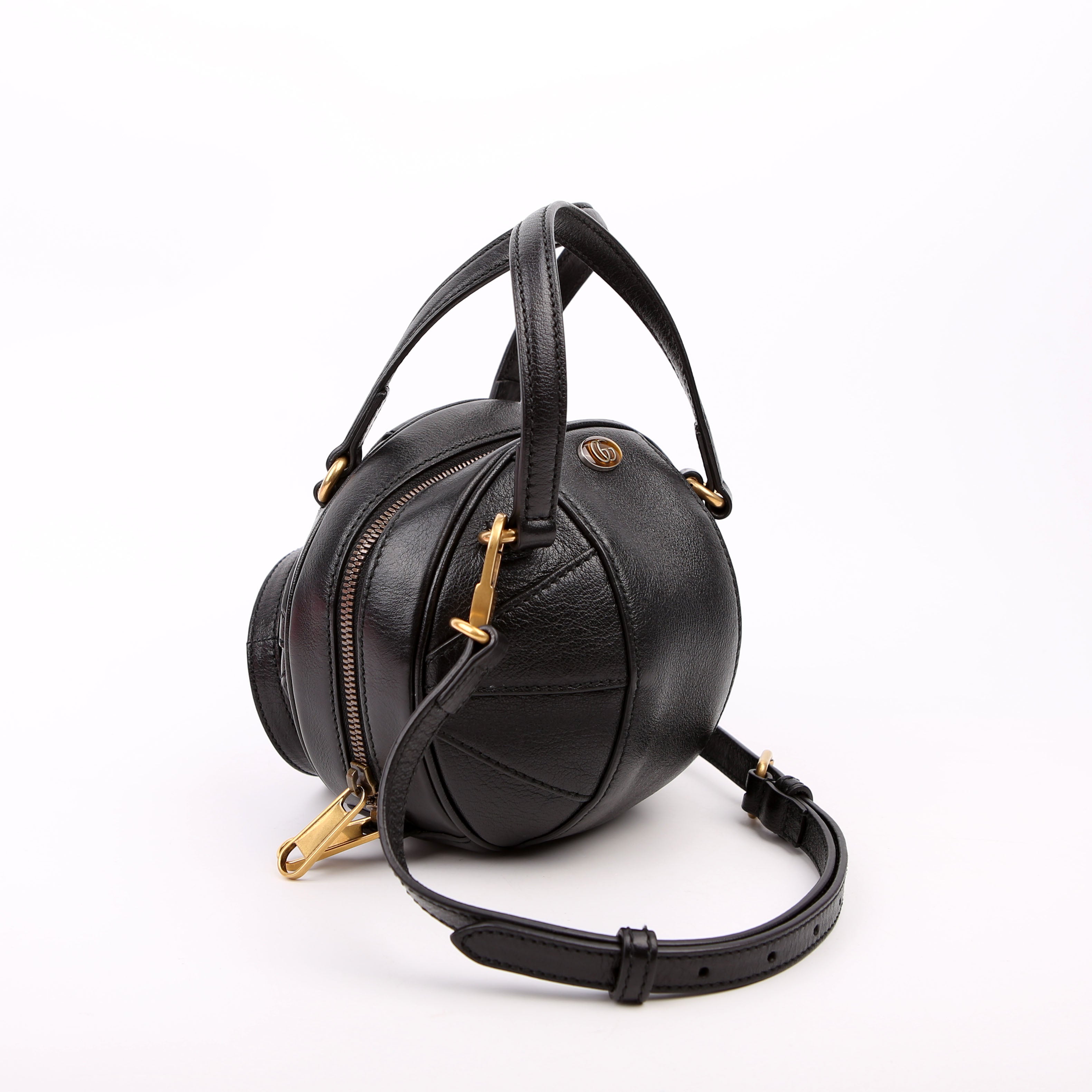 Gucci 547855 Tifosa Basketball Mini Shoulder Bag Black