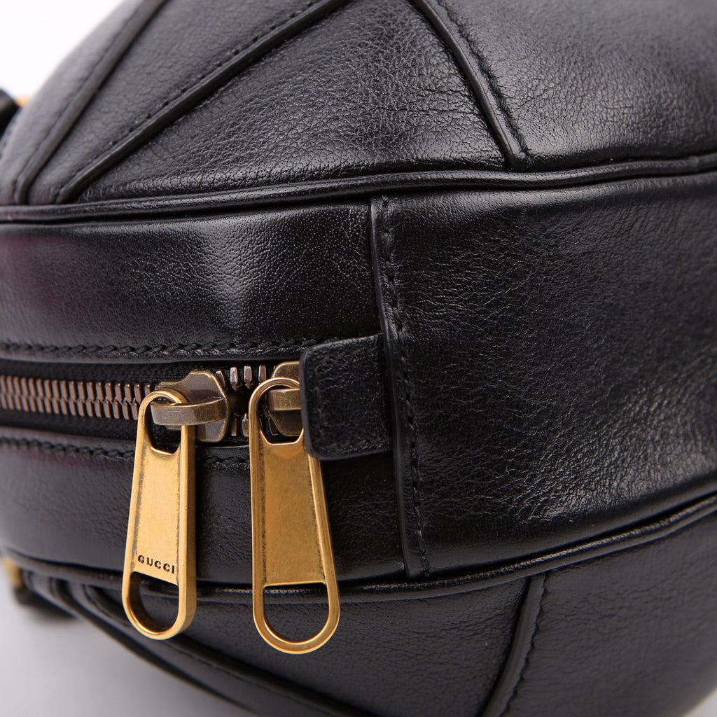 Gucci 547855 Tifosa Basketball Mini Shoulder Bag Black