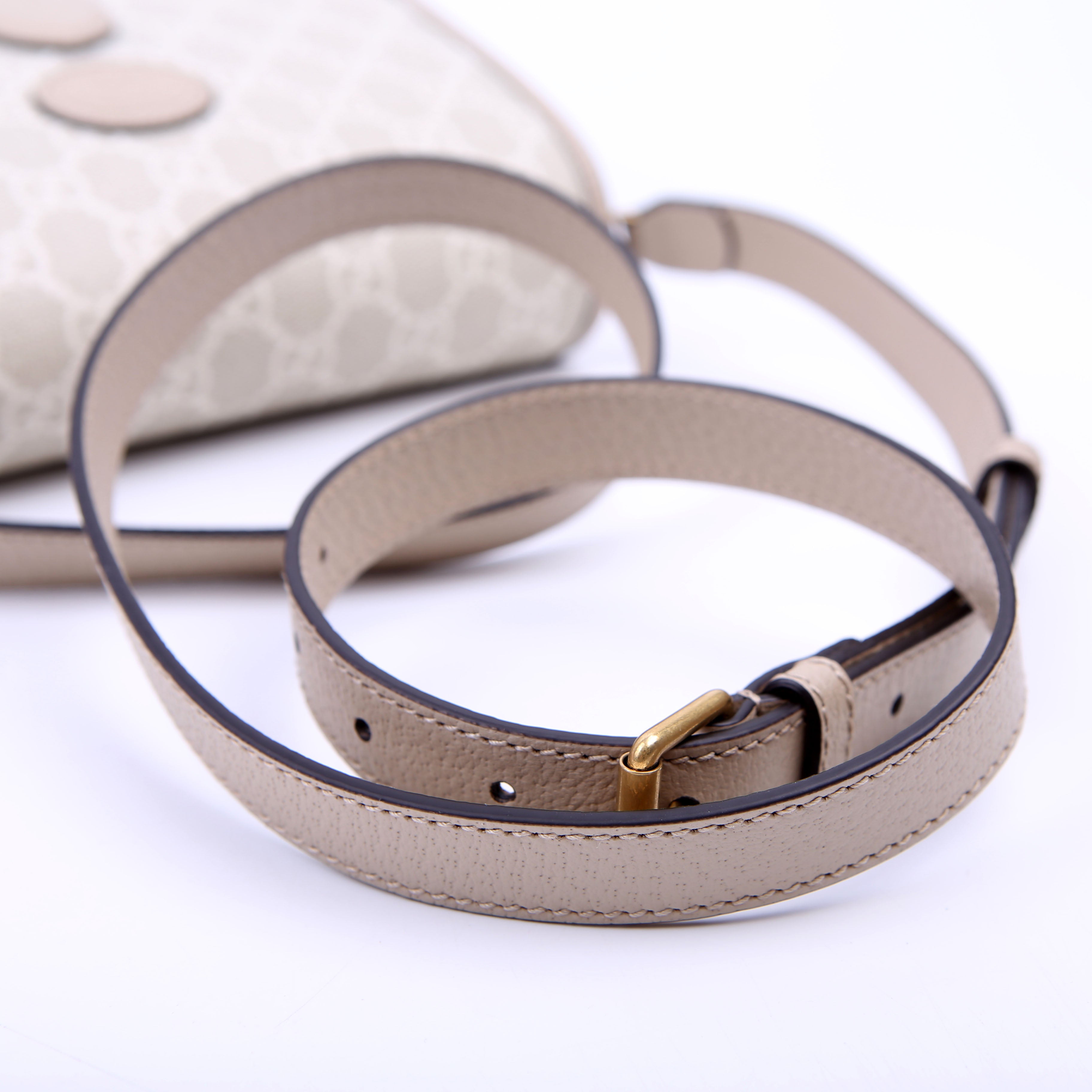 671620 GG Supreme Interlocking G Mini Crossbody Beige