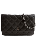 Wallet On Chain Quilted Caviar RFID Black