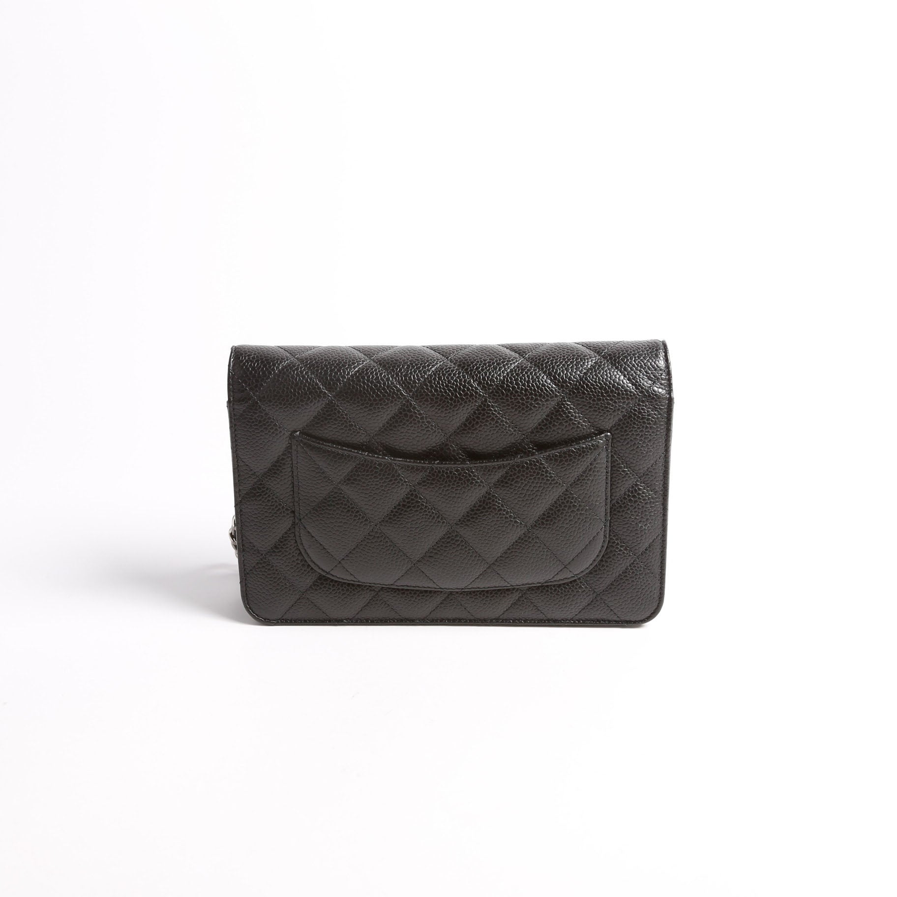 Wallet On Chain Quilted Caviar RFID Black