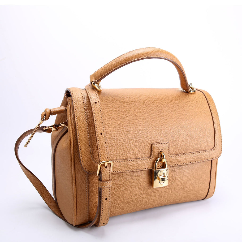 Padlock Shoulder Calfskin Tan