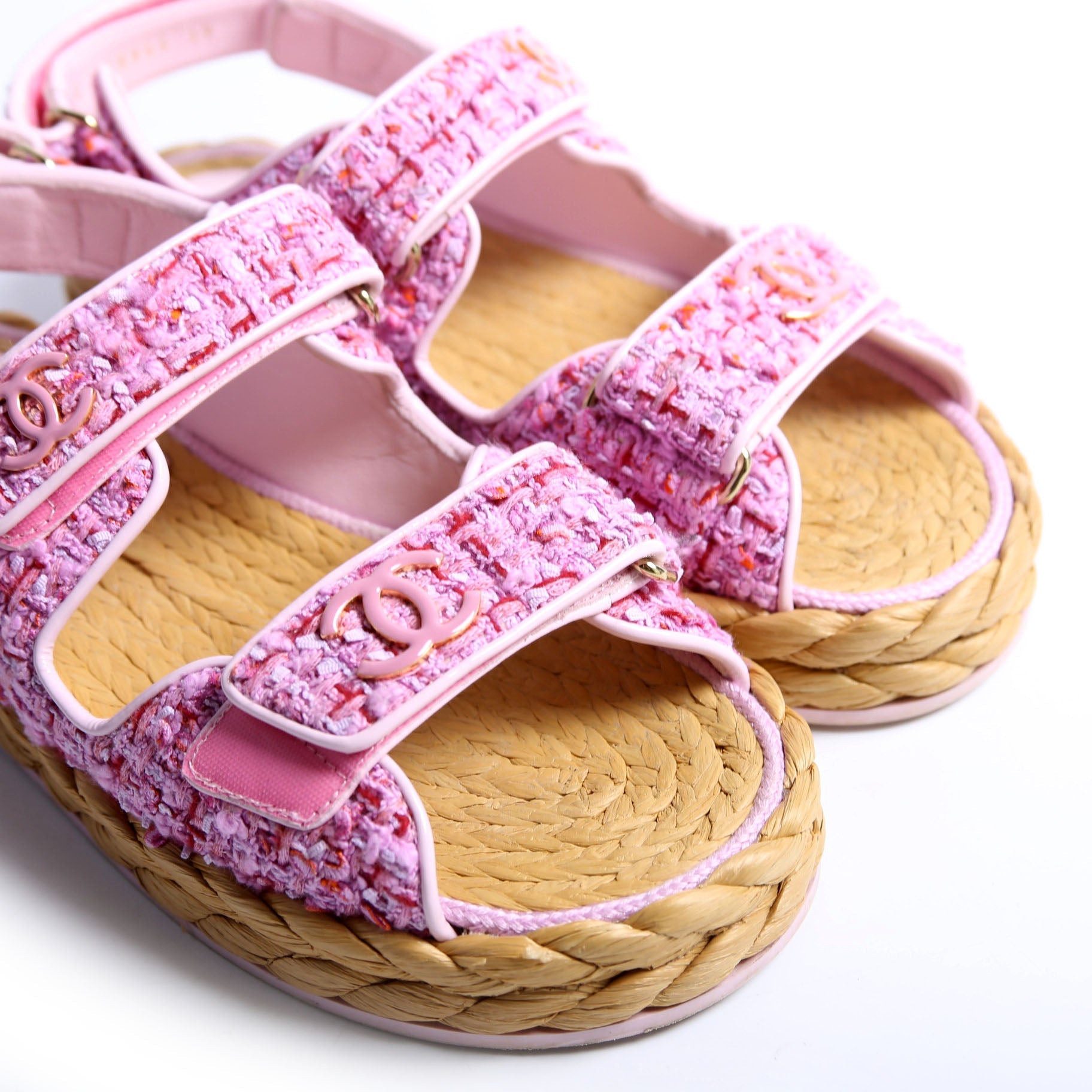 CC Tweed Dad Sandles Size 39 Pink