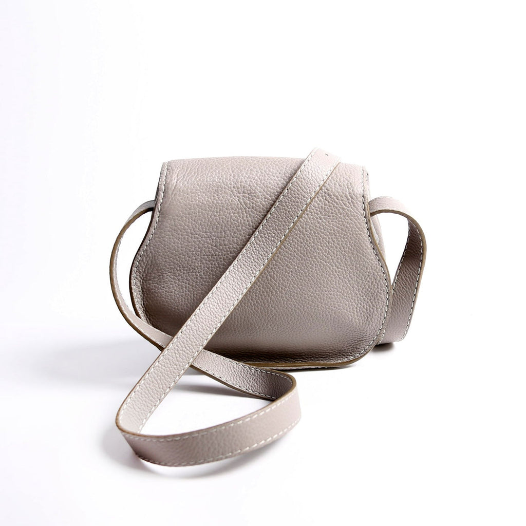 Marcie Saddle Bag Crossbody Small Gray