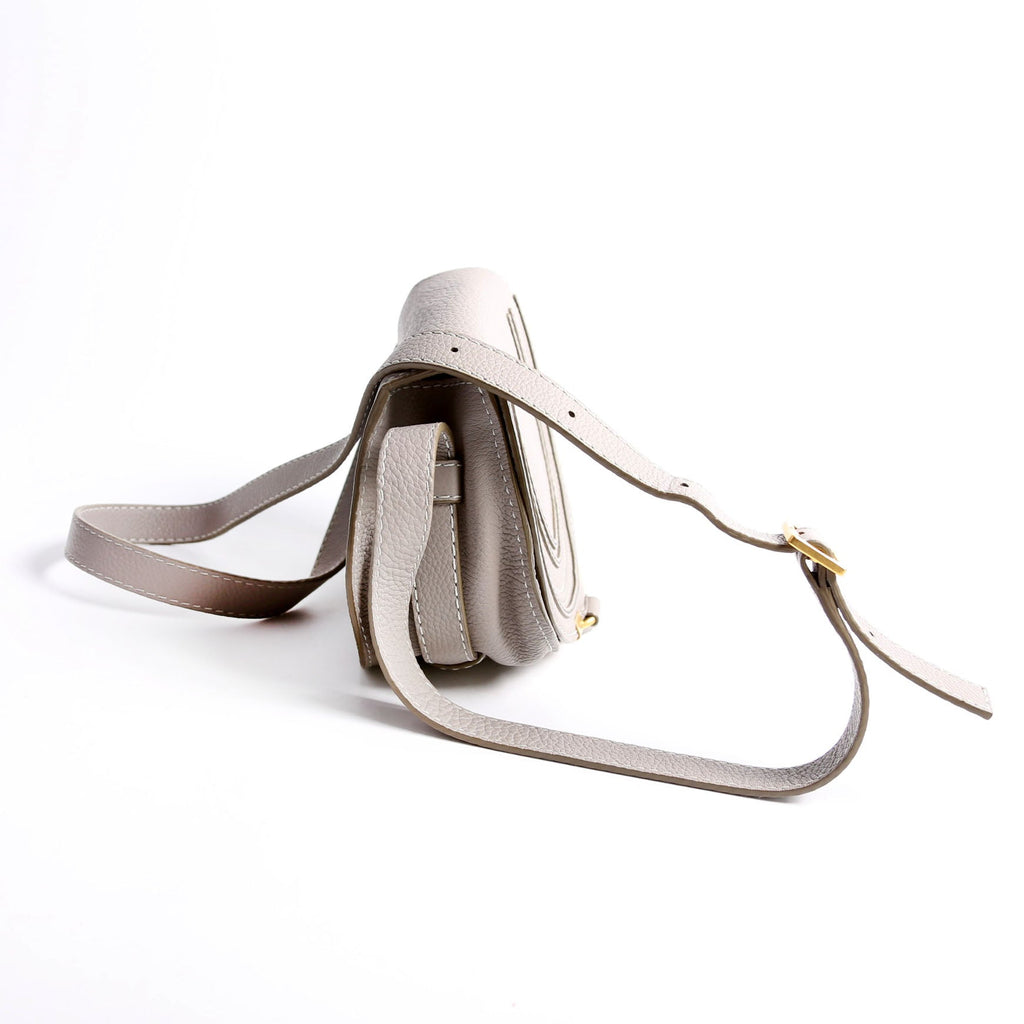 Marcie Saddle Bag Crossbody Small Gray