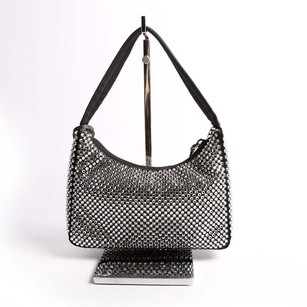 Prada 1BC515 Satin Crystal Re-Edition 2000 Mini Bag