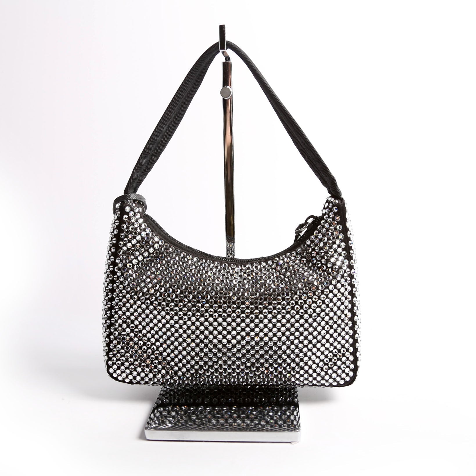 Prada 1BC515 Satin Crystal Re-Edition 2000 Mini Bag