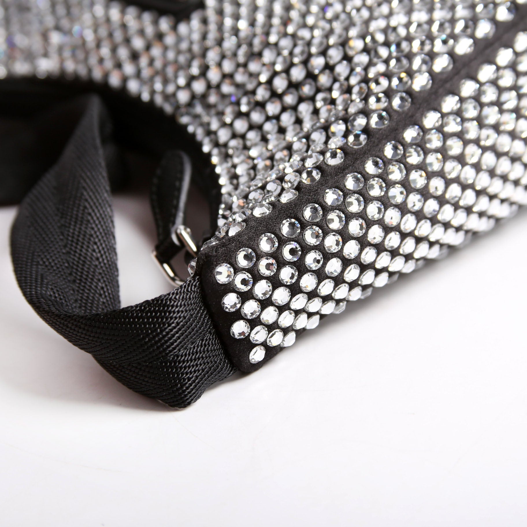 Prada 1BC515 Satin Crystal Re-Edition 2000 Mini Bag