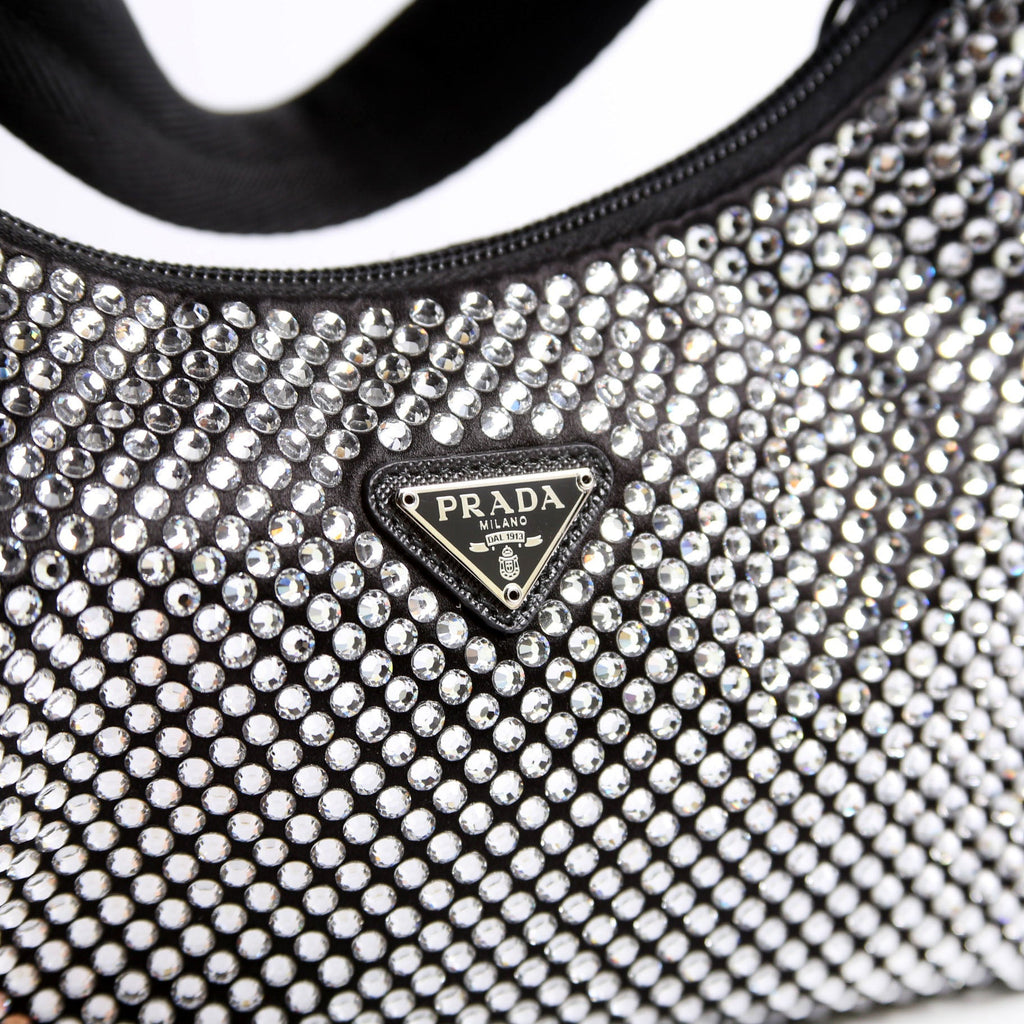 Prada 1BC515 Satin Crystal Re-Edition 2000 Mini Bag