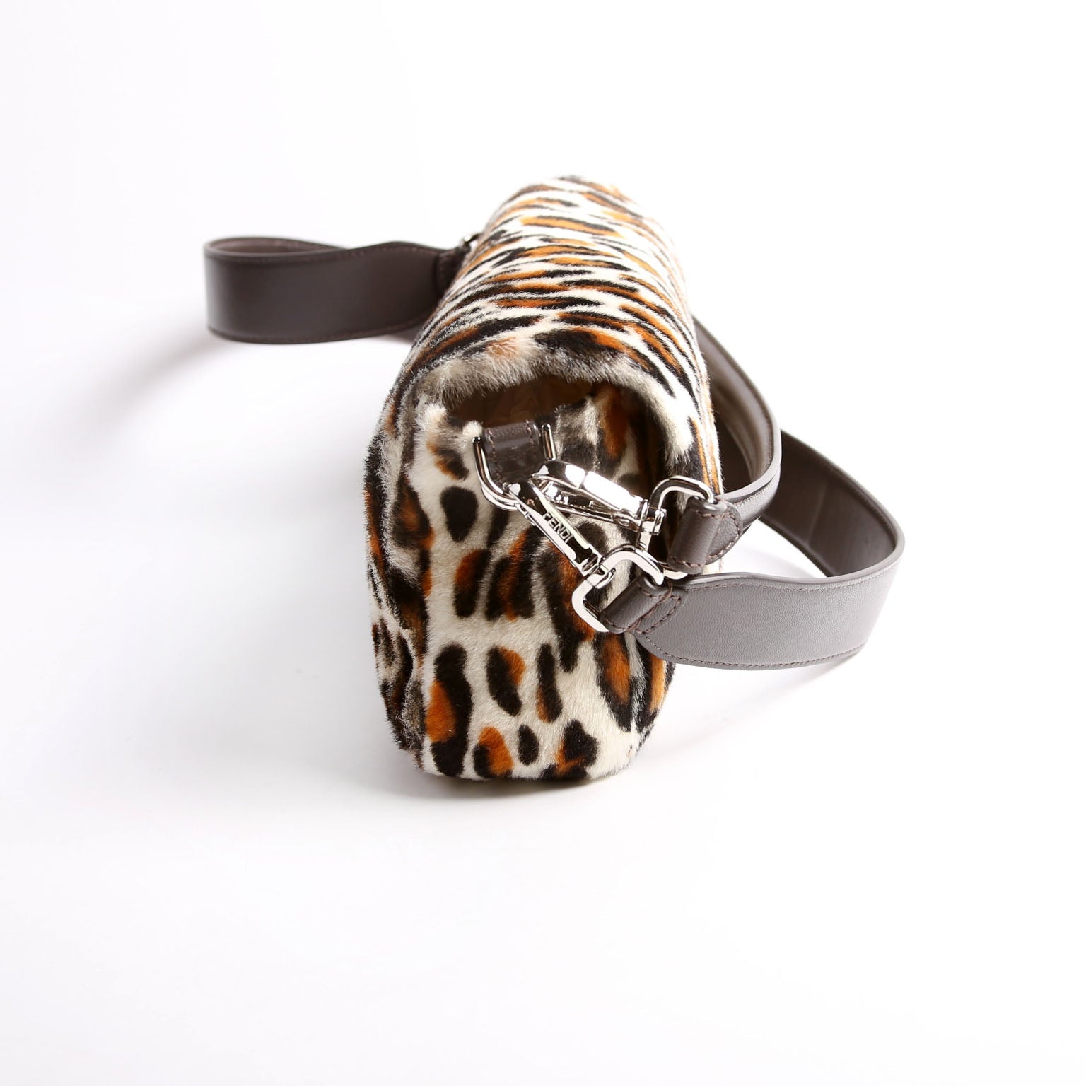 Fendi 8BR600 Leopard Print Baguette Calfskin Hair