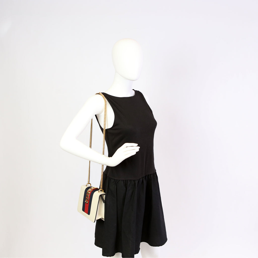 431666 Sylvie Mini Shoulder Bag Leather