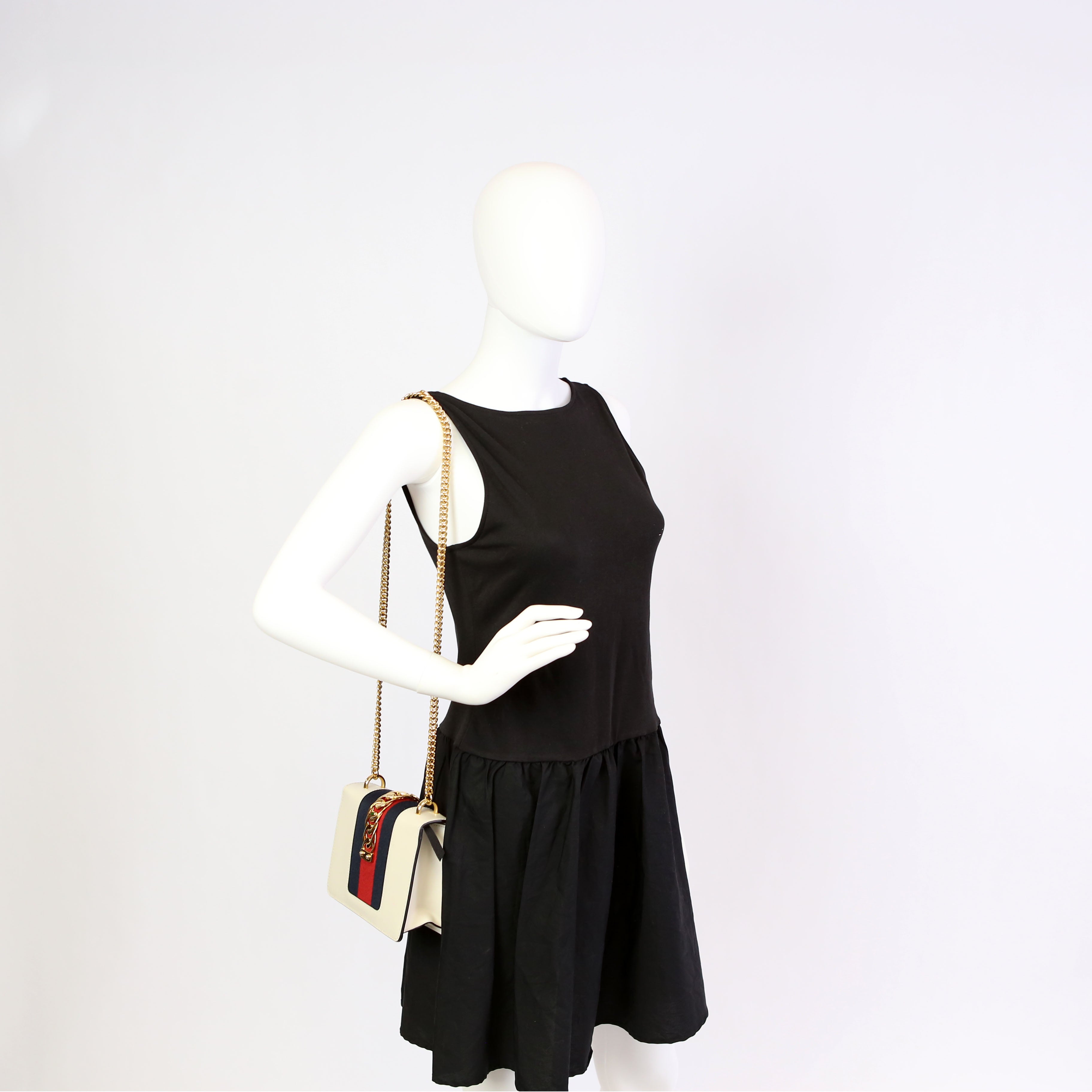 431666 Sylvie Mini Shoulder Bag Leather