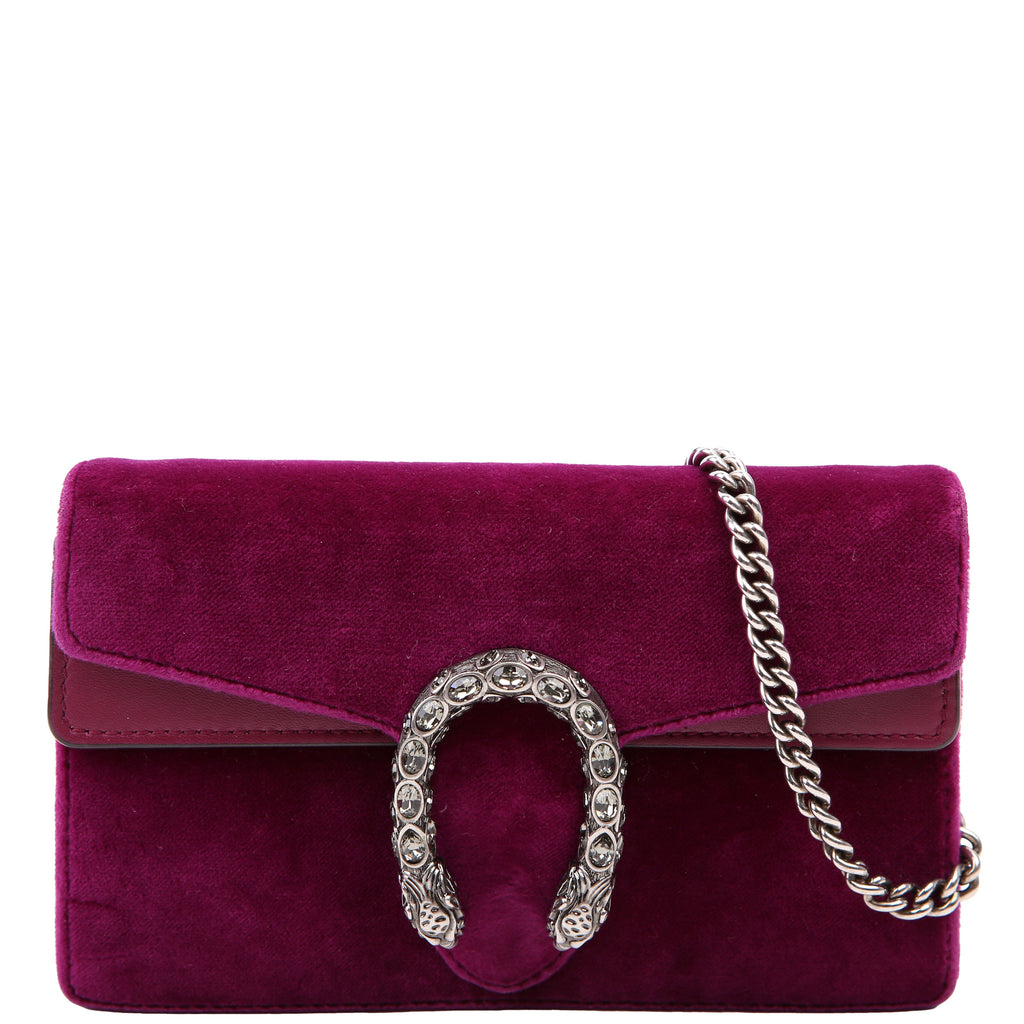 Gucci 476432 Dionysus Velvet Super Mini Purple