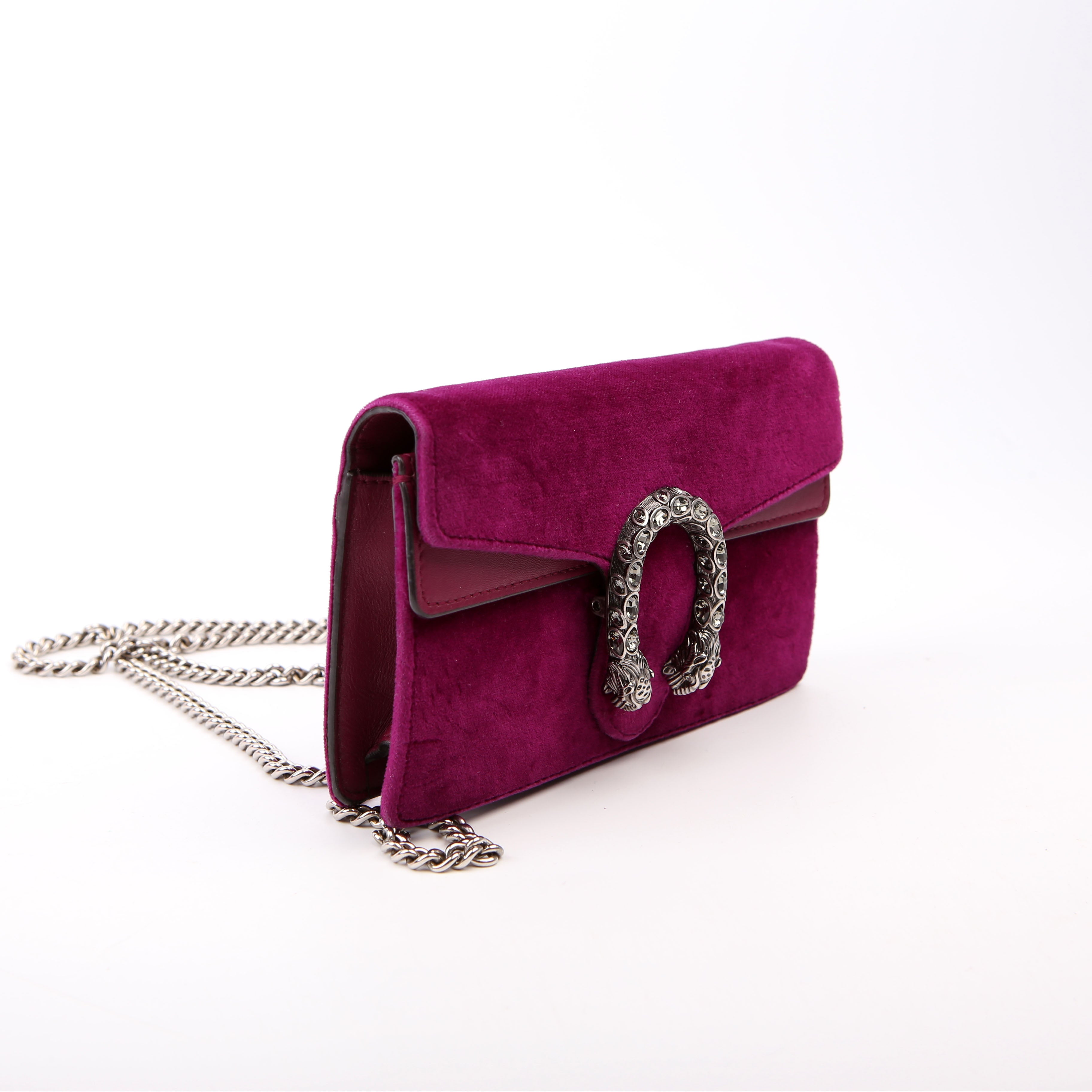 Gucci 476432 Dionysus Velvet Super Mini Purple