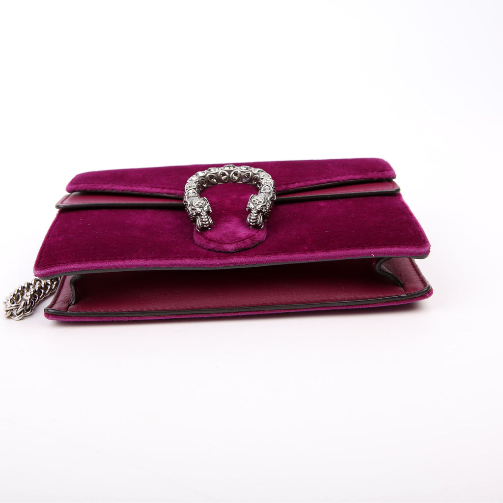 Gucci 476432 Dionysus Velvet Super Mini Purple