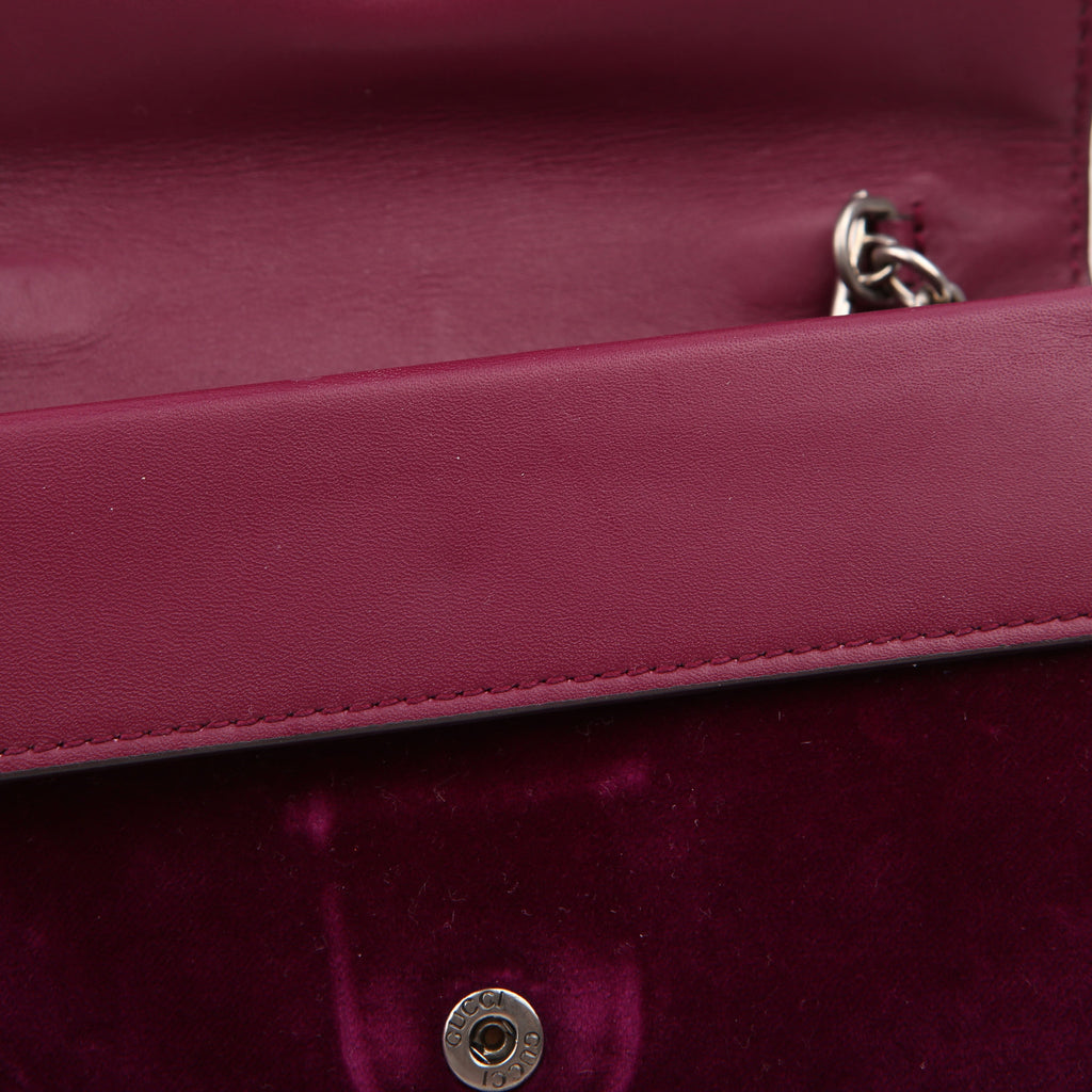 Gucci 476432 Dionysus Velvet Super Mini Purple