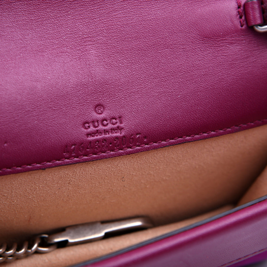 Gucci 476432 Dionysus Velvet Super Mini Purple