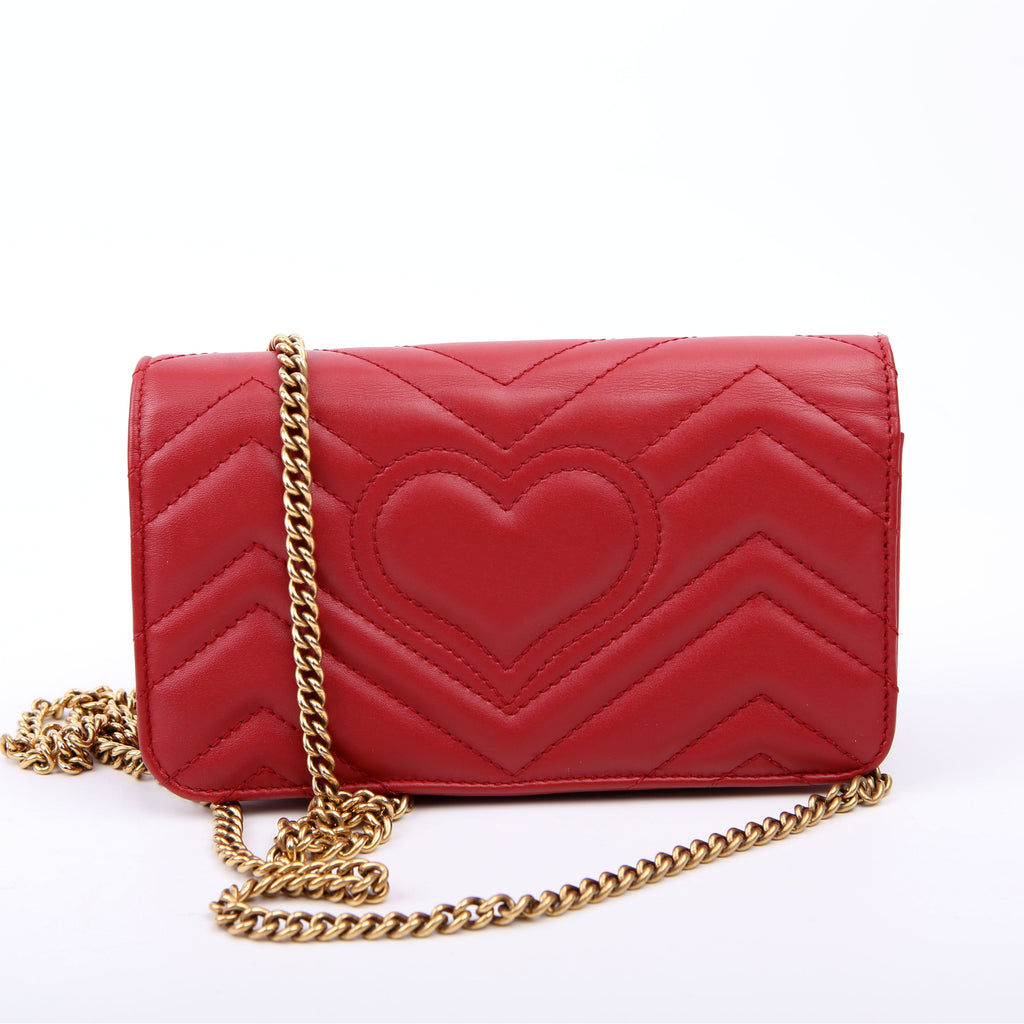 488426 GG Marmont Mini Bag Red