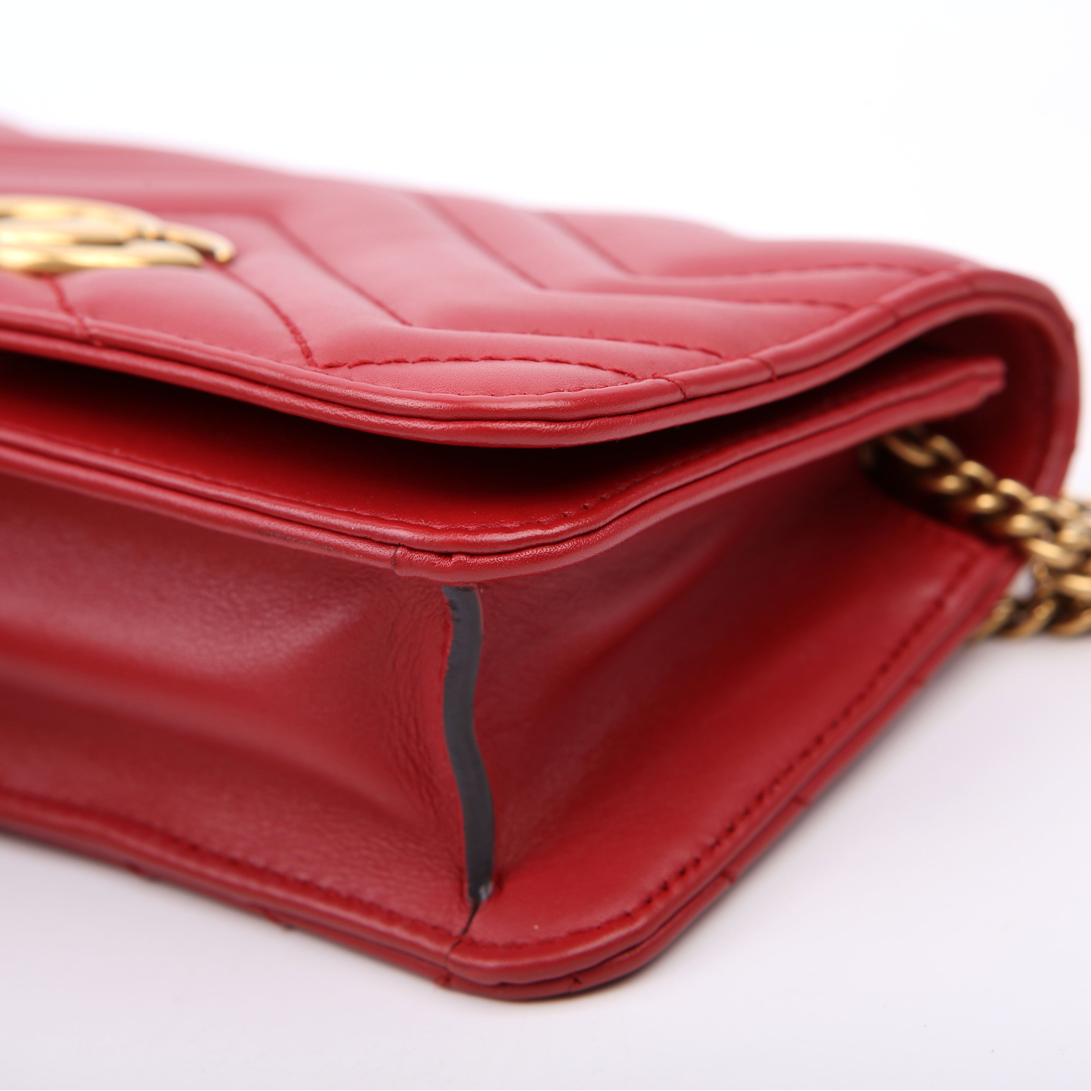 488426 GG Marmont Mini Bag Red