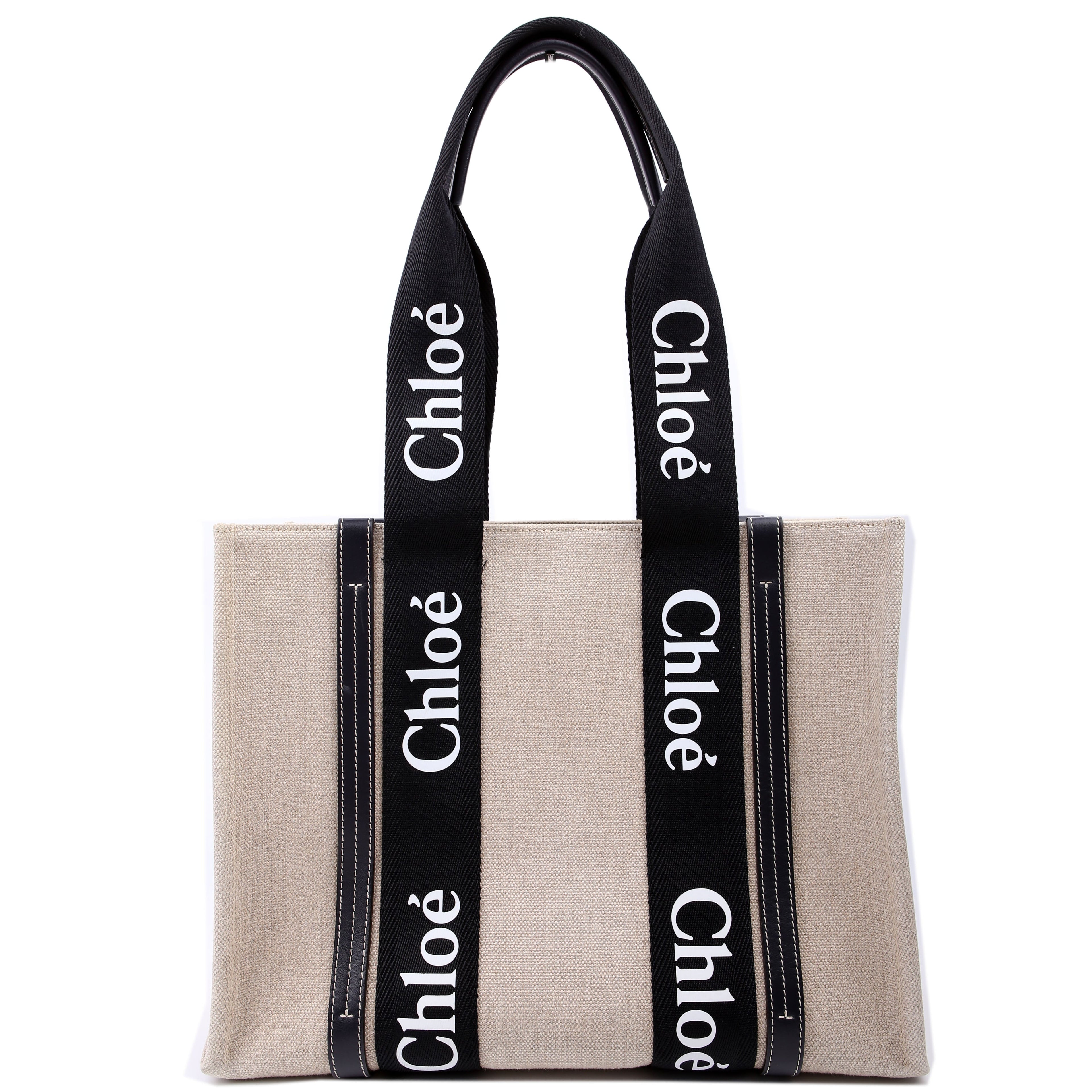 Woody Ribbon Tote Medium Black