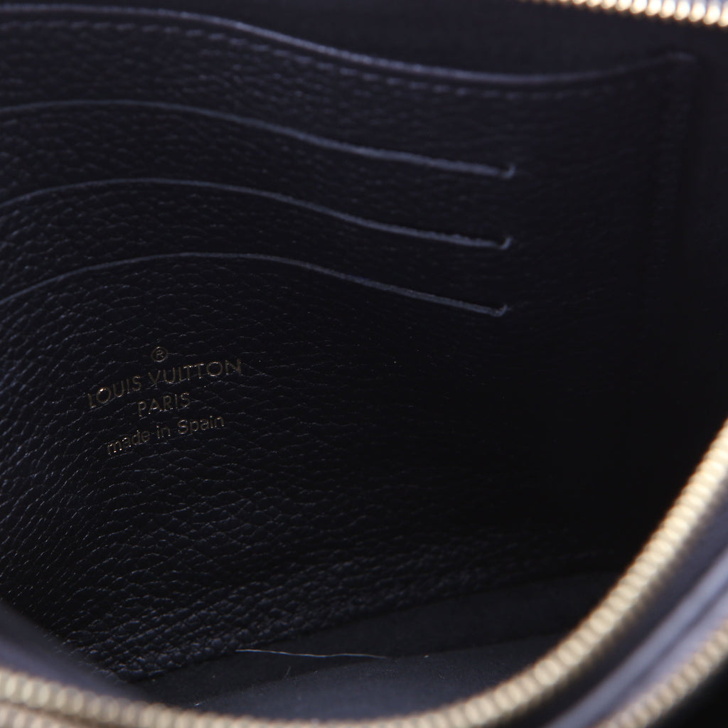 Double Zip Pochette Bicolor Empreinte