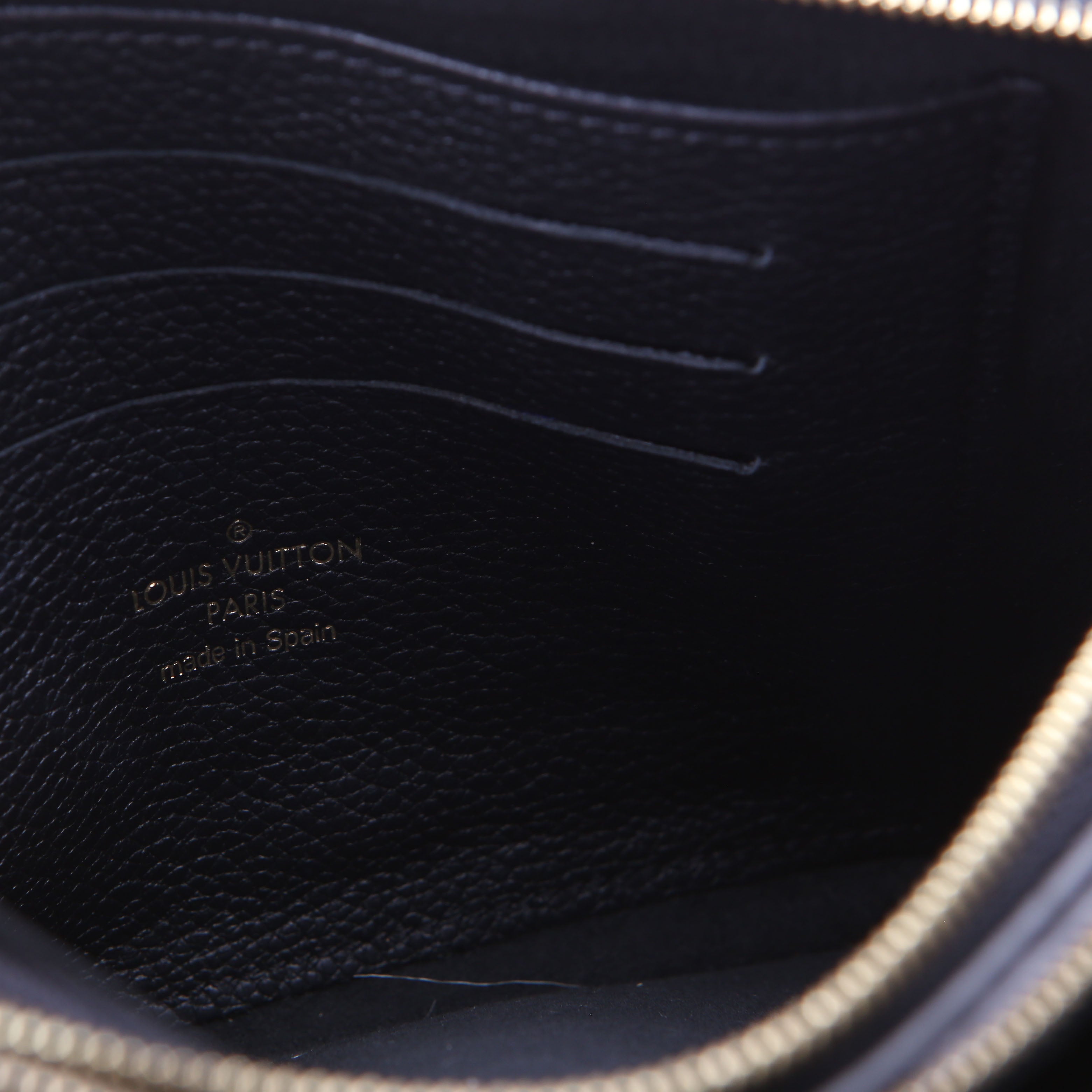 Double Zip Pochette Bicolor Empreinte