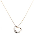 Elsa Peretti Open Heart Medium With Diamond Necklace 925