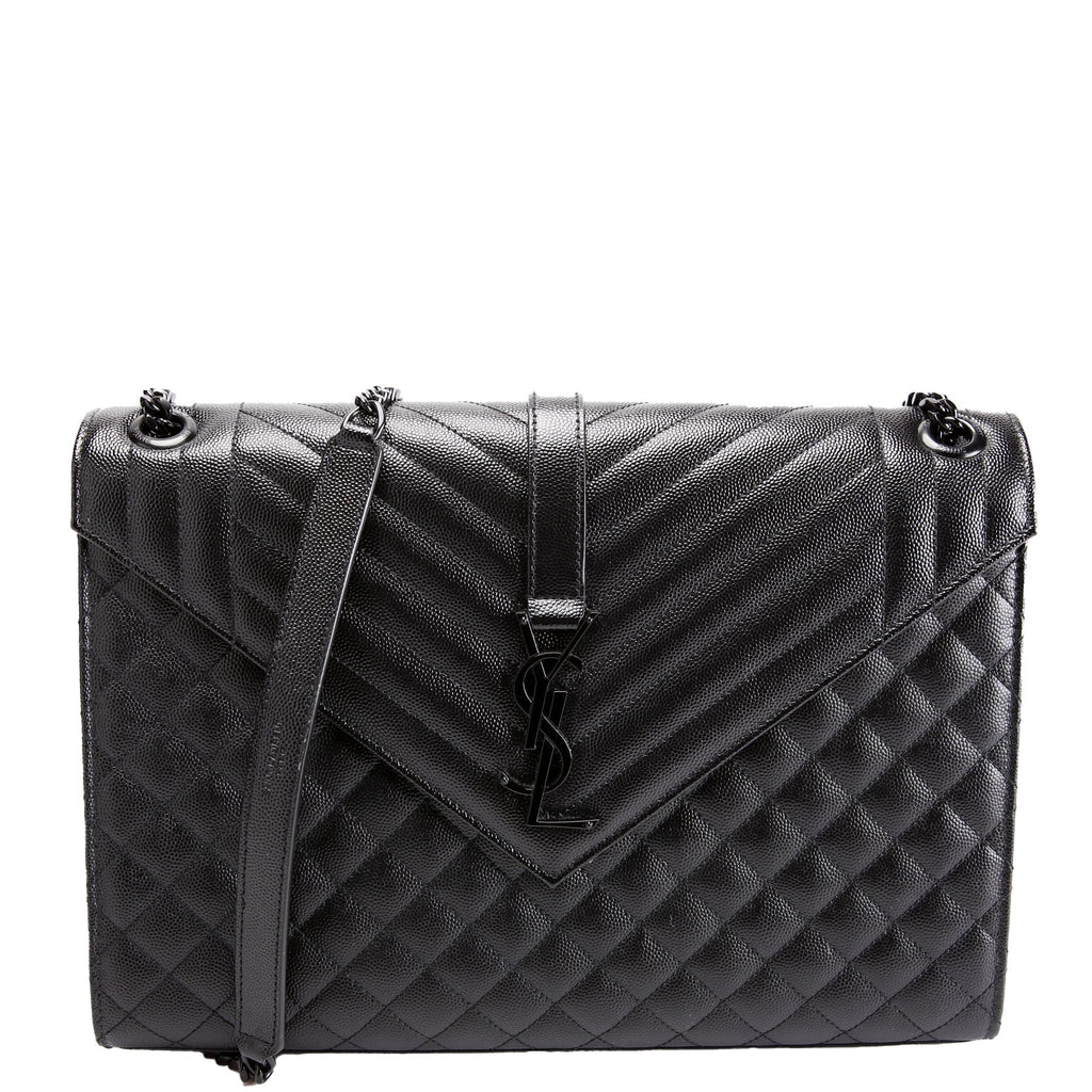 396910 Envelope Chevron Large Black
