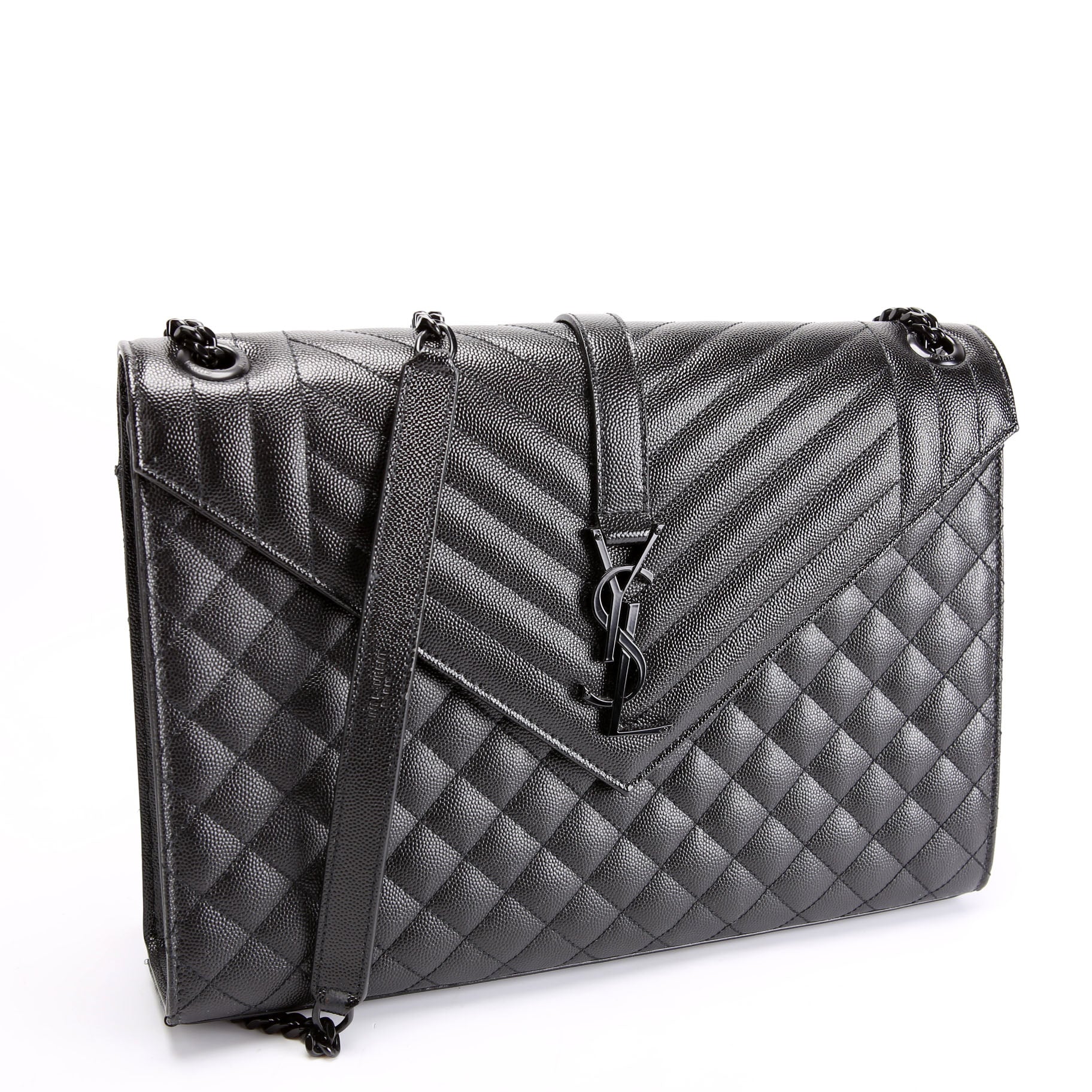 396910 Envelope Chevron Large Black