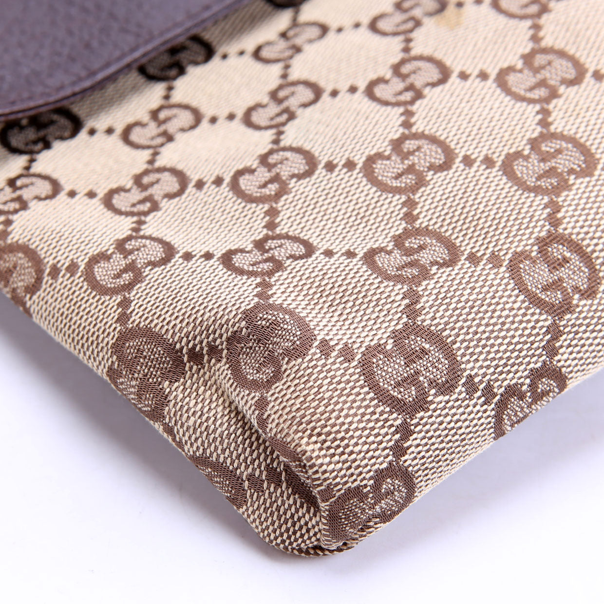 28566 GG Canvas Waist Bag Brown