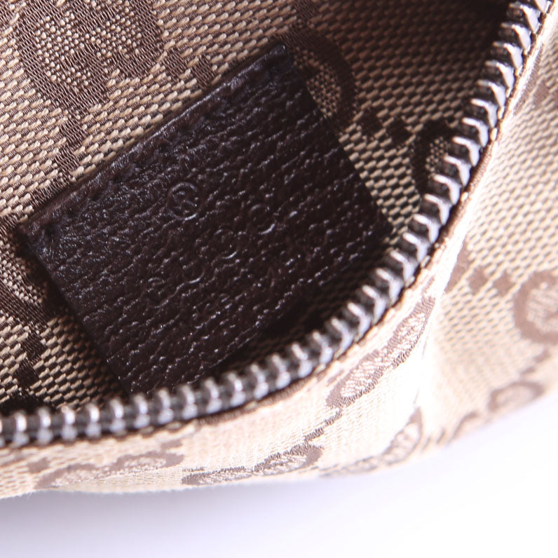28566 GG Canvas Waist Bag Brown