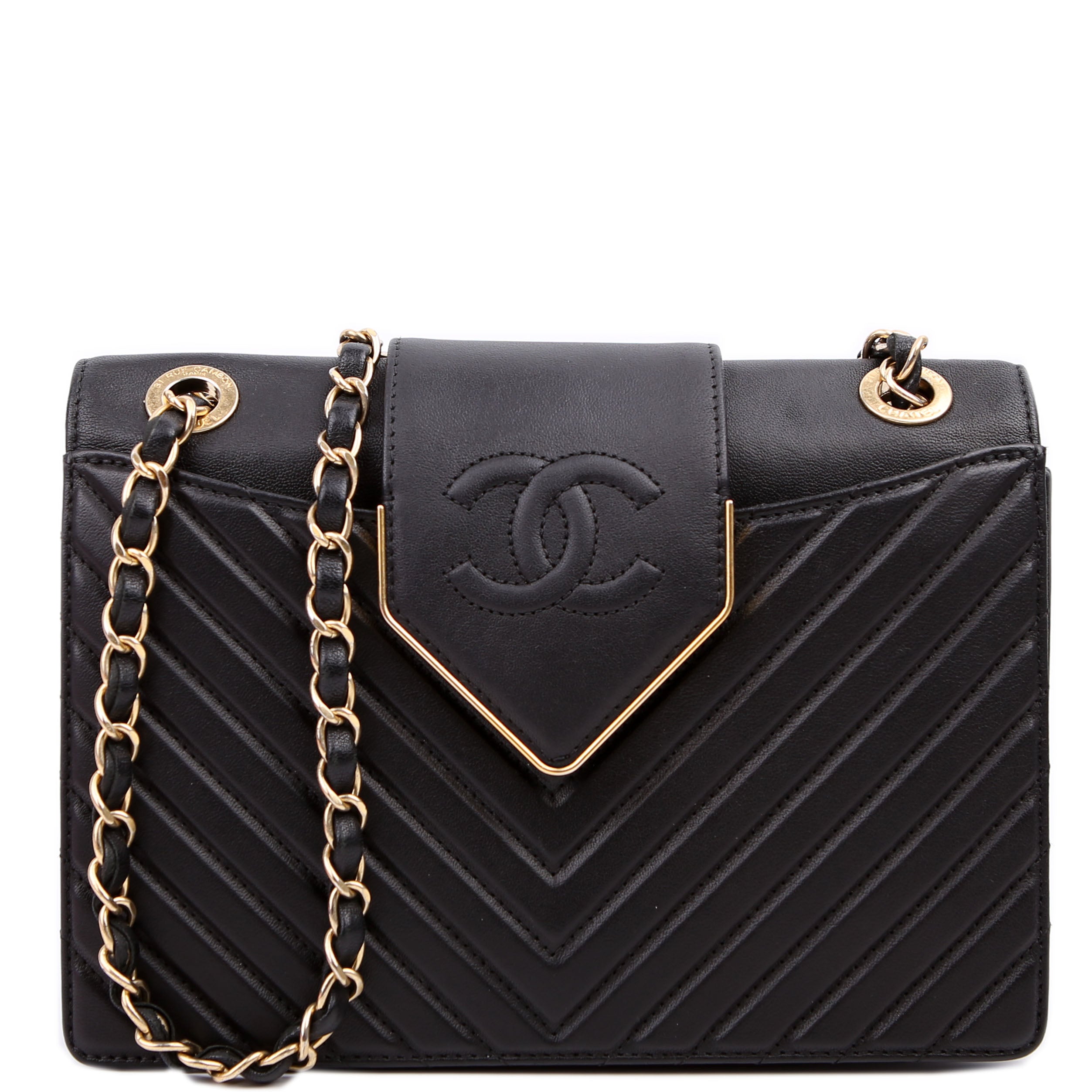 Collar And Tie Flap Chevron Sheepskin 23M Black