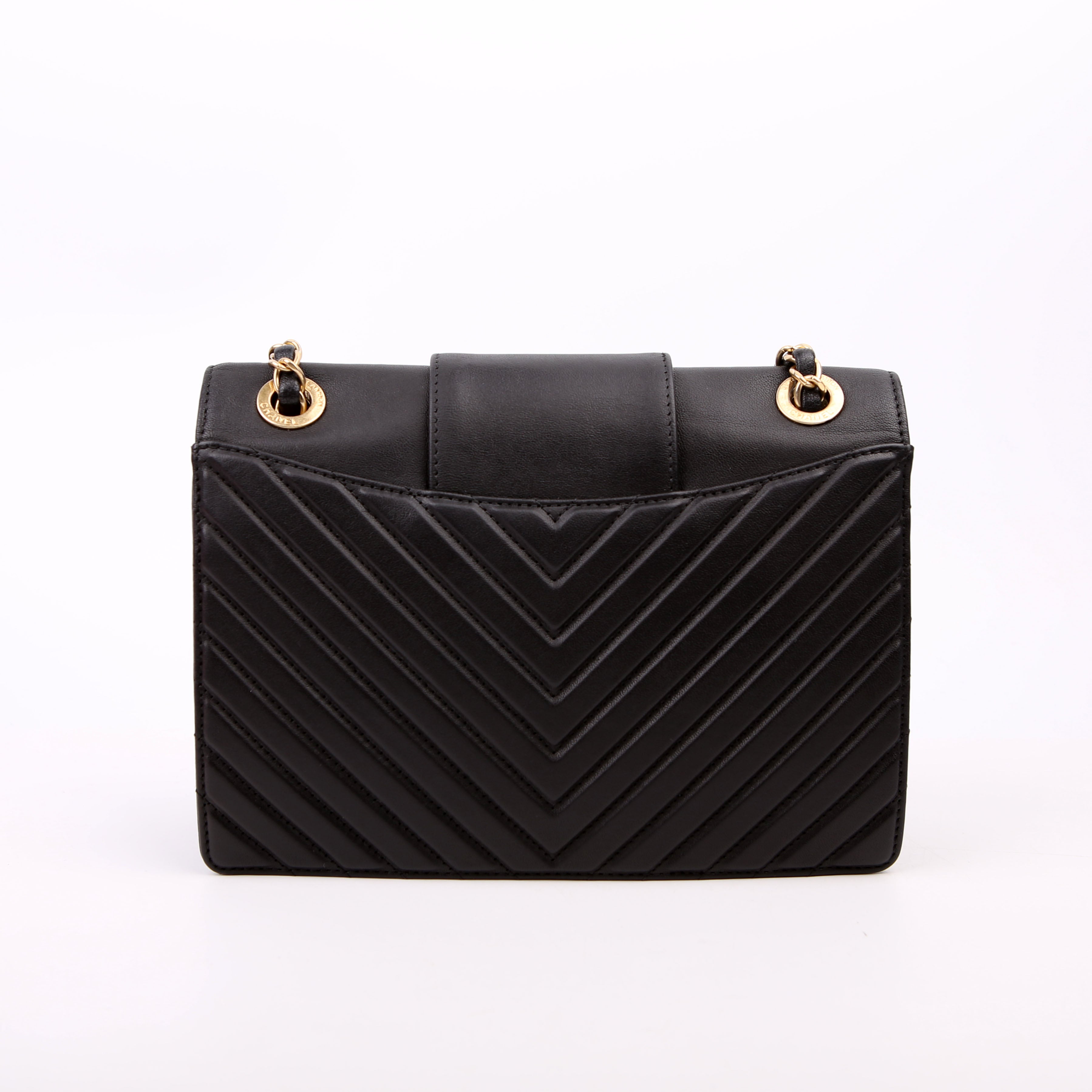 Collar And Tie Flap Chevron Sheepskin 23M Black