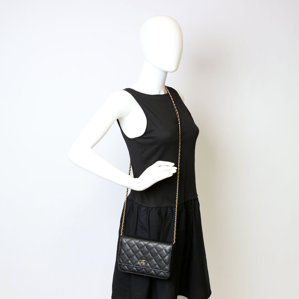 WOC Classic Quilted Caviar Black