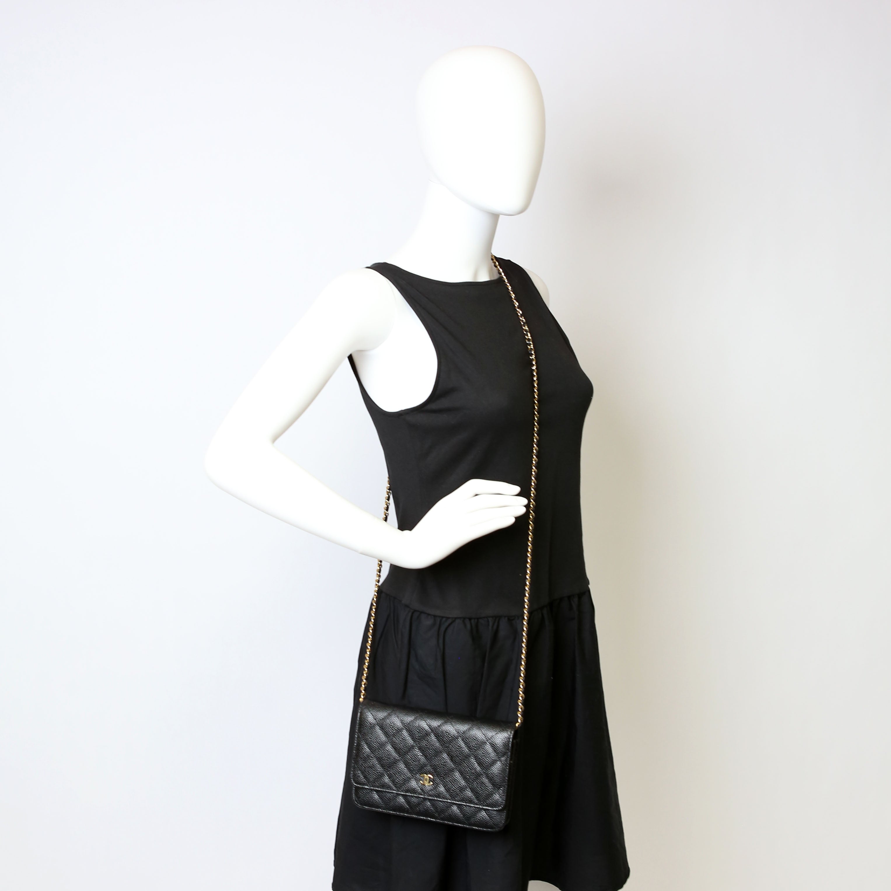 WOC Classic Quilted Caviar Black