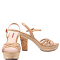 Prada Strappy Espadrille Sandals Size 39.5 Tan