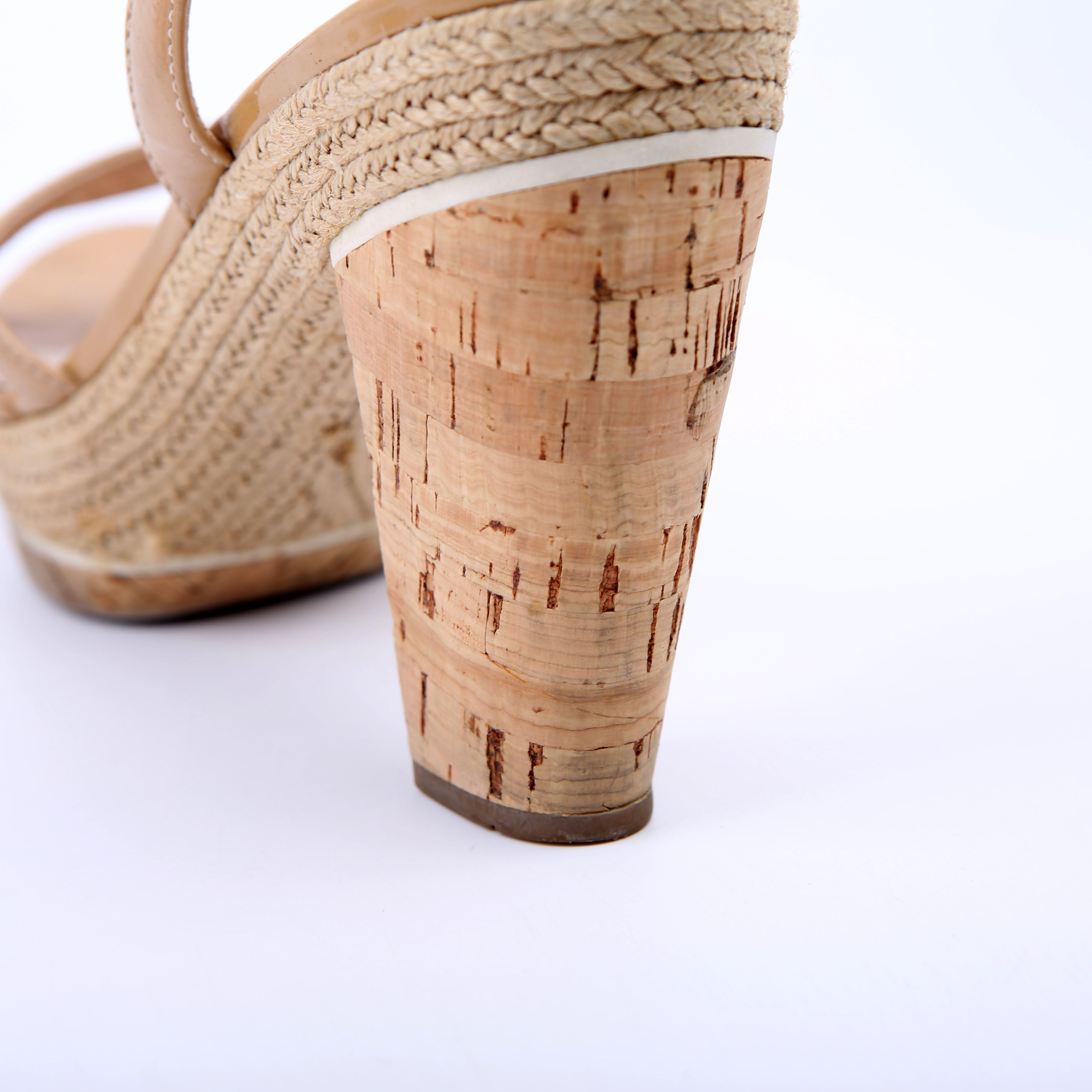 Prada Strappy Espadrille Sandals Size 39.5 Tan
