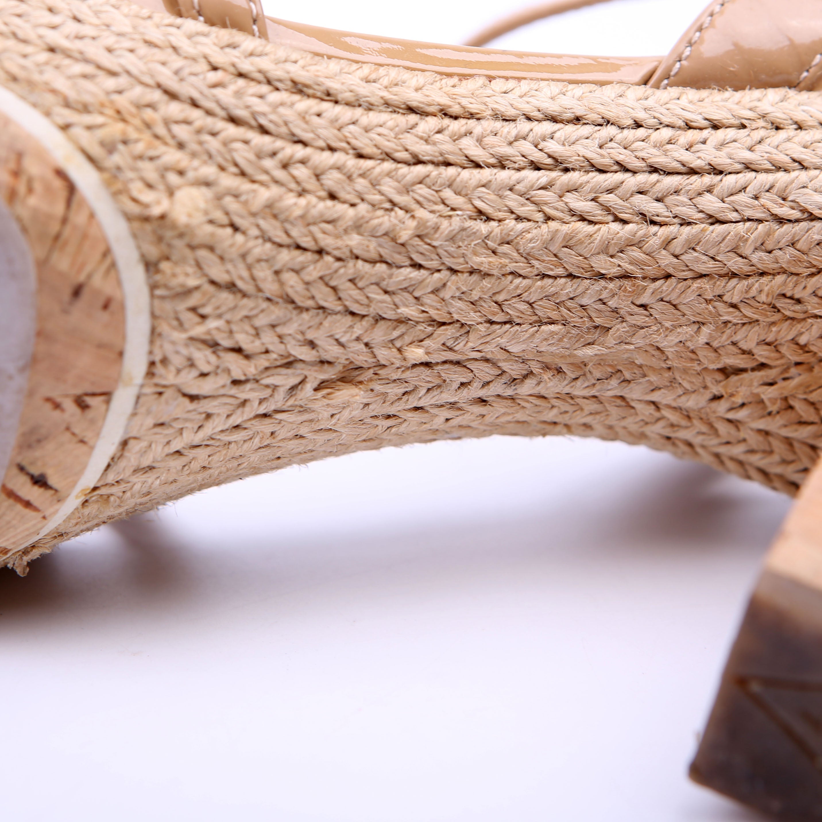 Prada Strappy Espadrille Sandals Size 39.5 Tan