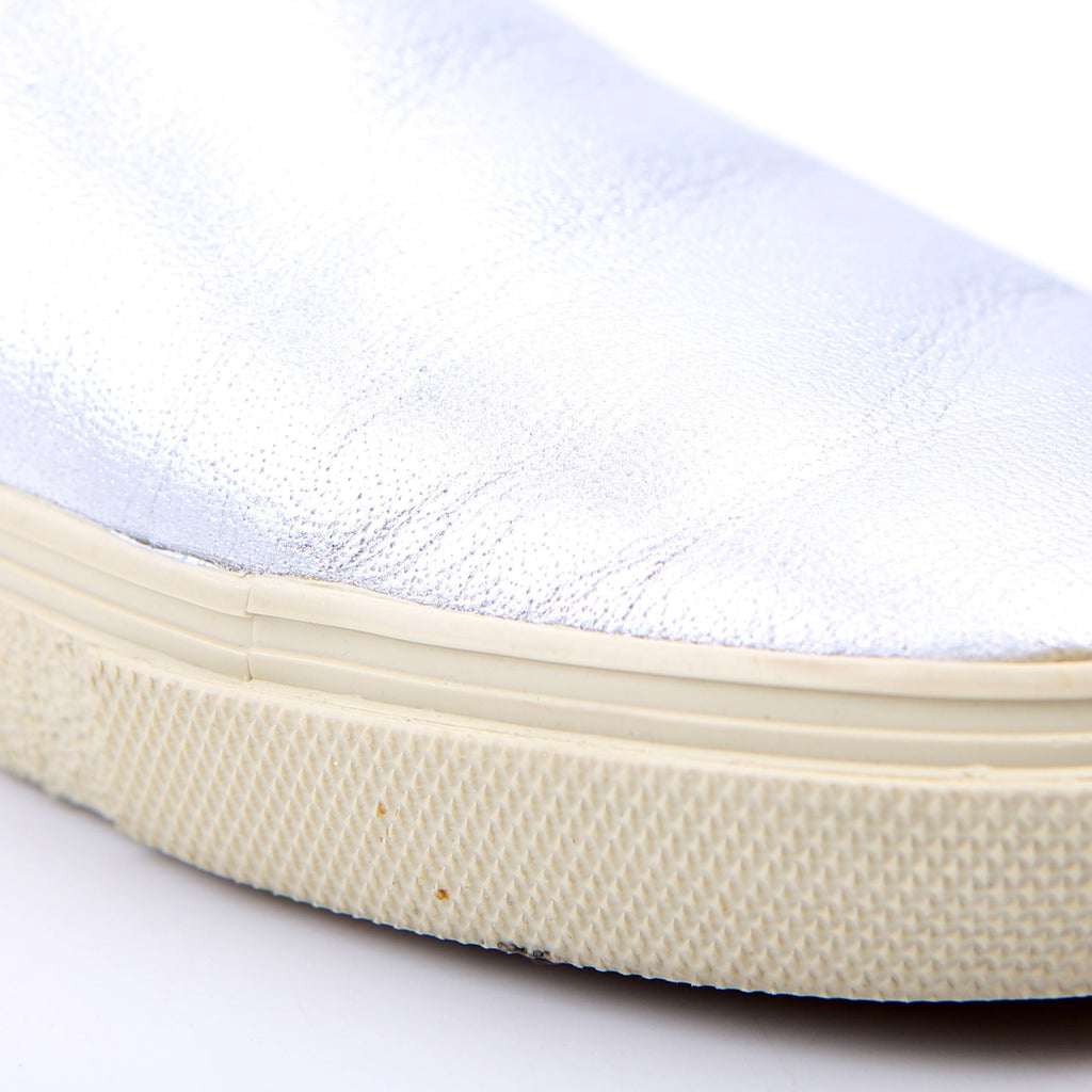 SAINT LAURENT Slip On Sneakers Size 39 Silver