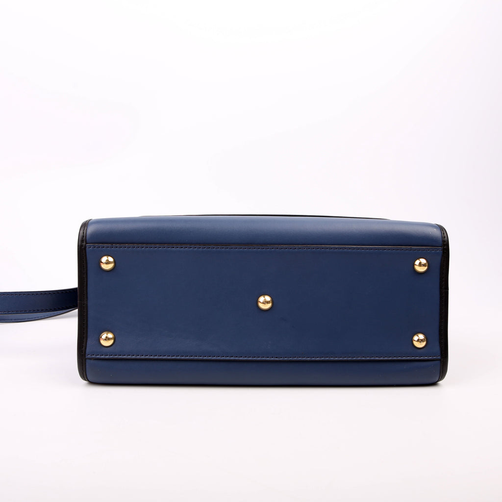 Fendi Runaway Small Satchel Navy