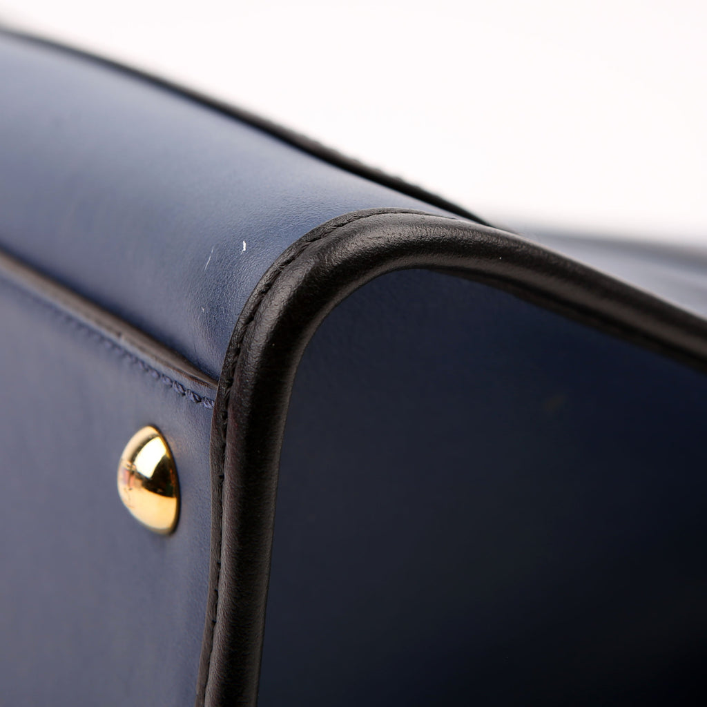 Fendi Runaway Small Satchel Navy