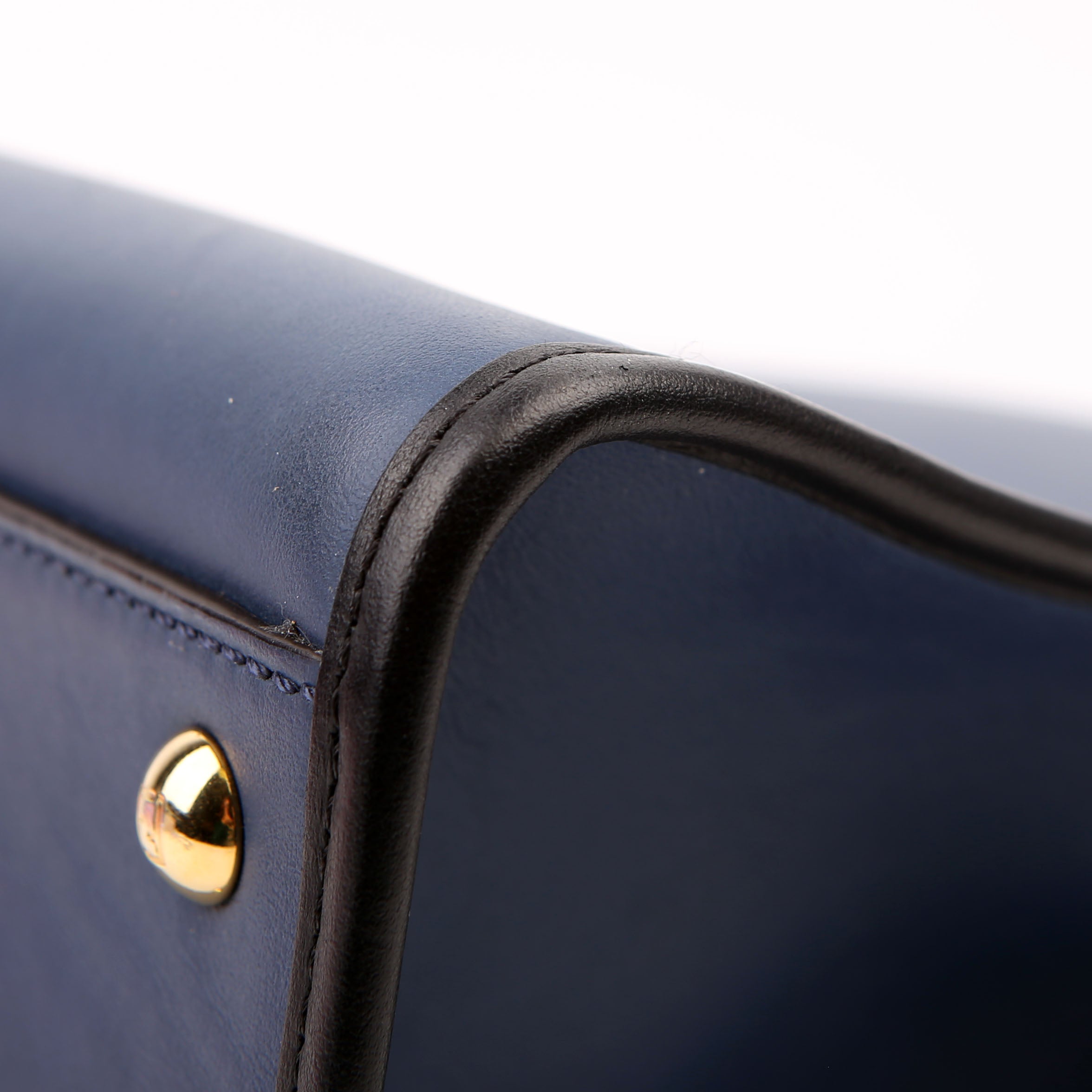 Fendi Runaway Small Satchel Navy
