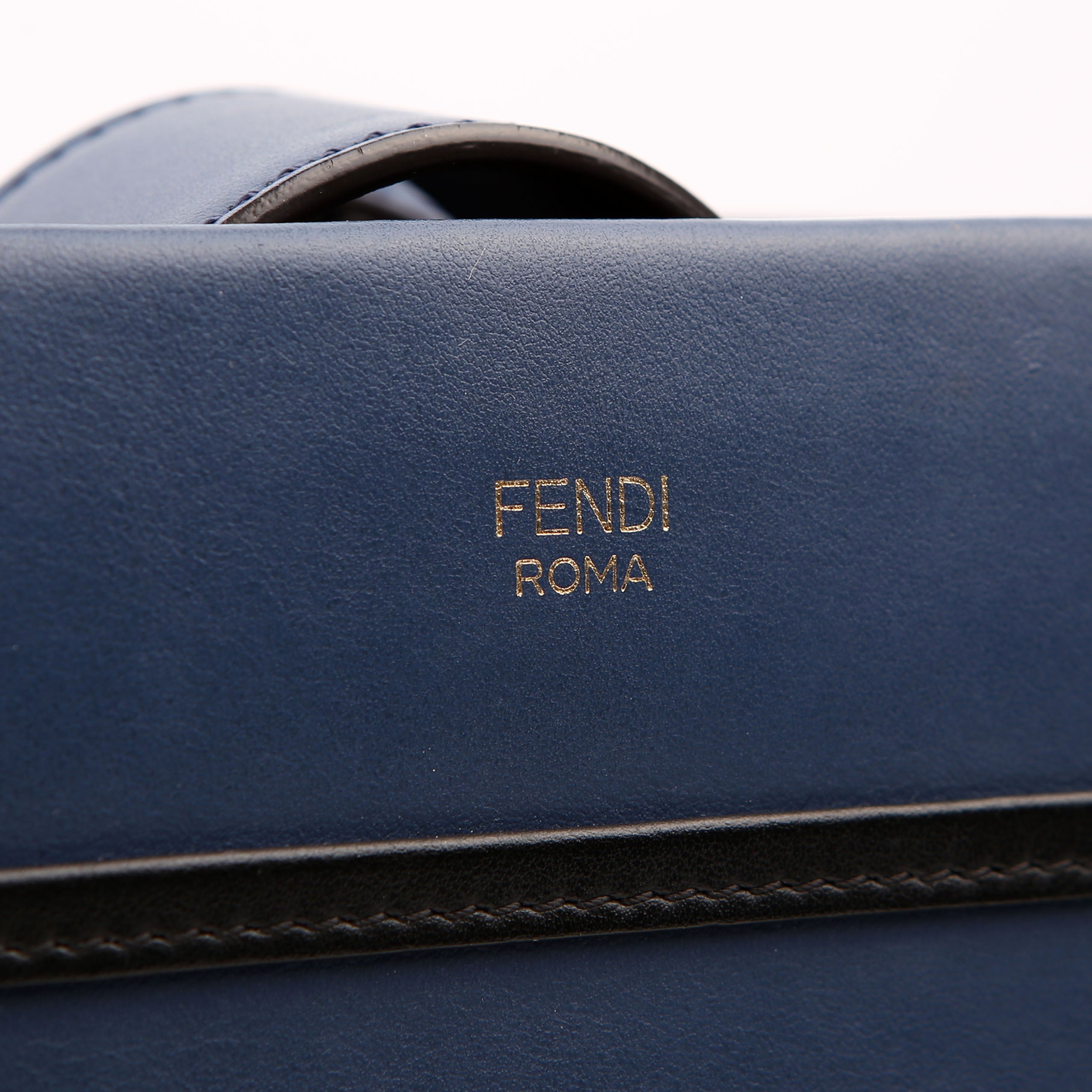 Fendi Runaway Small Satchel Navy